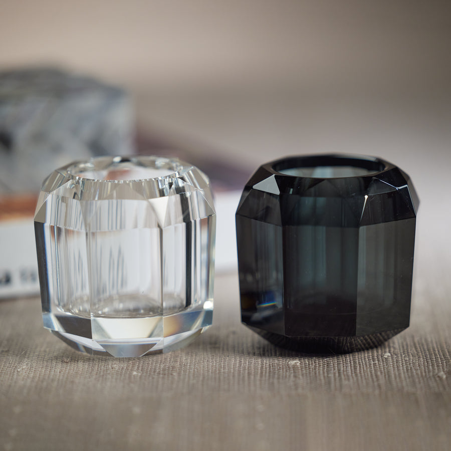 Celine Faceted Crystal Vase/Tealight Holder - Vases by Carlyle Avenue