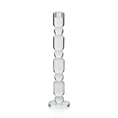 Louisa Crystal Glass Taper Holder - Taper Holder by Carlyle Avenue