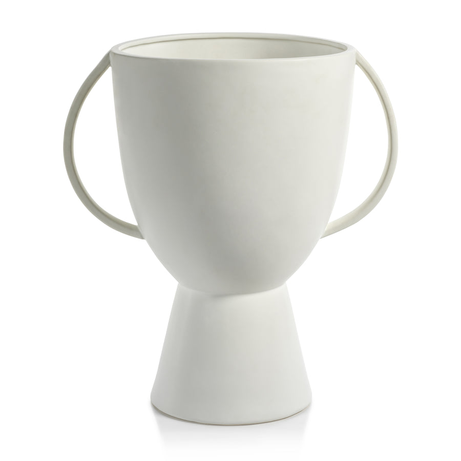 Linz Matte White Ceramic Vase