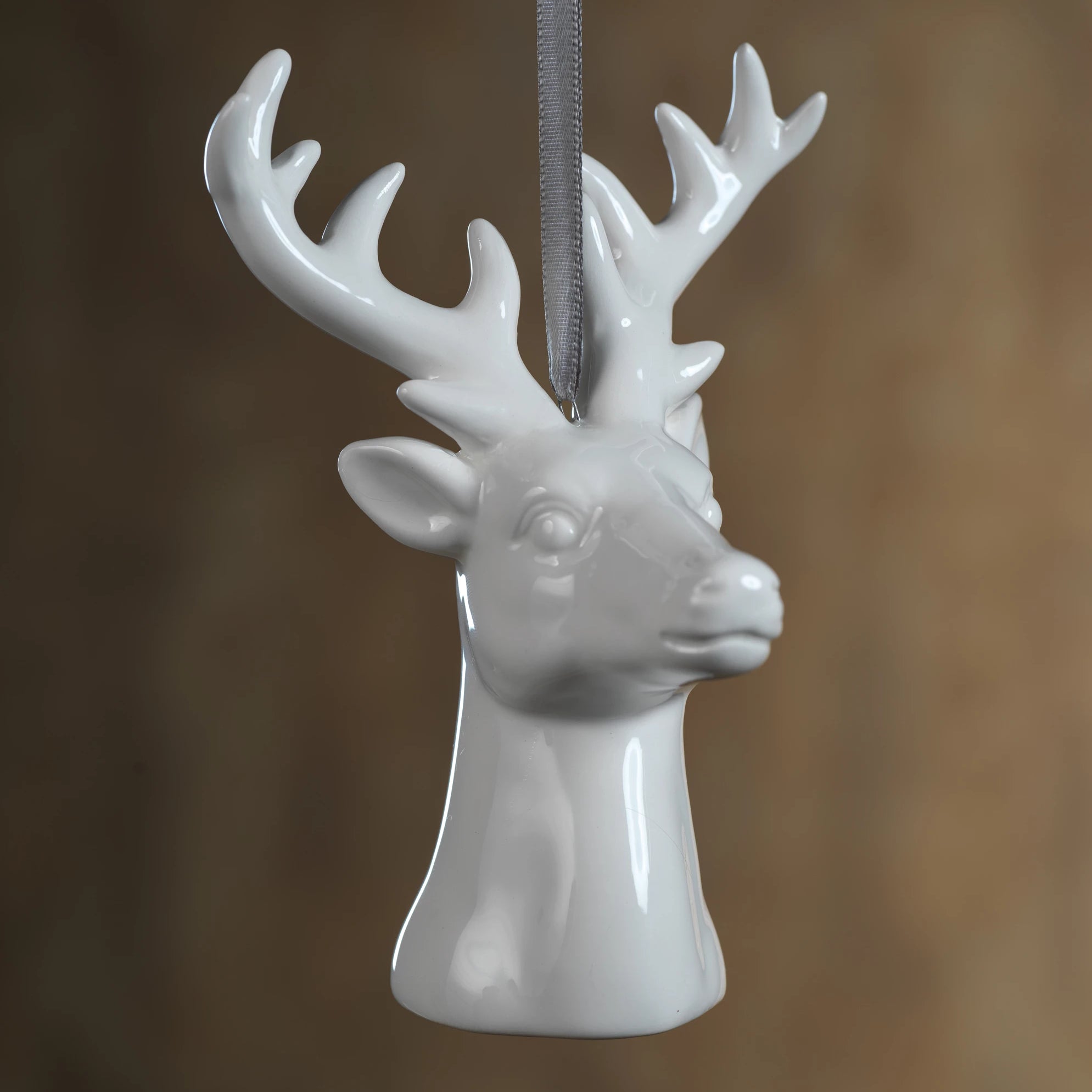 Ceramic White Reindeer Ornament - Set of 4 - CARLYLE AVENUE