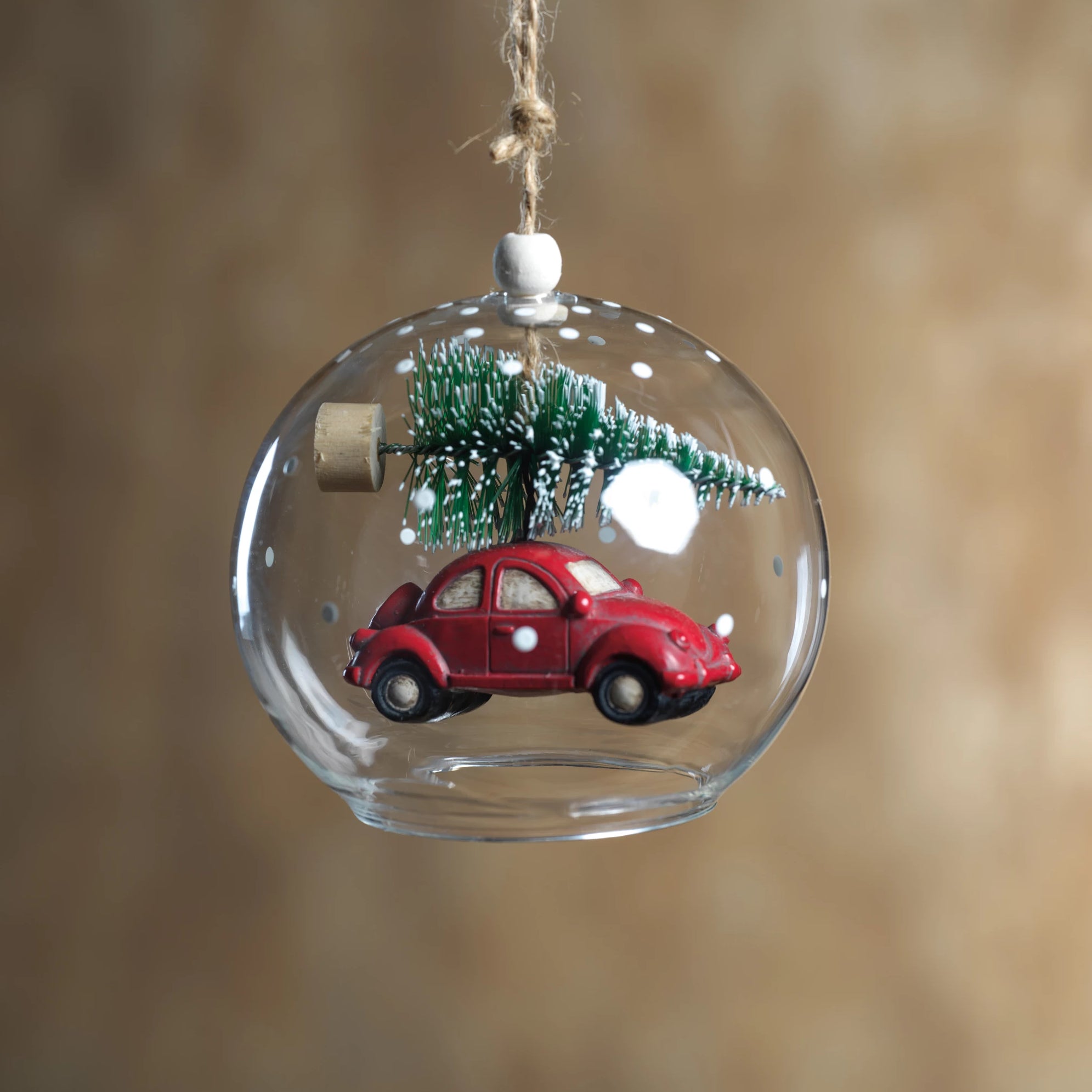 Tree on Car Ornament - Red - Set of 6 - CARLYLE AVENUE