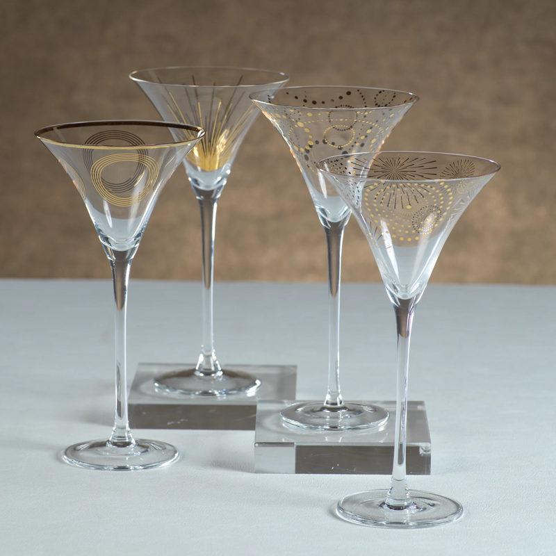 Celebration Martini Glass Assortment, Set of 4 - Drinkware by Carlyle Avenue