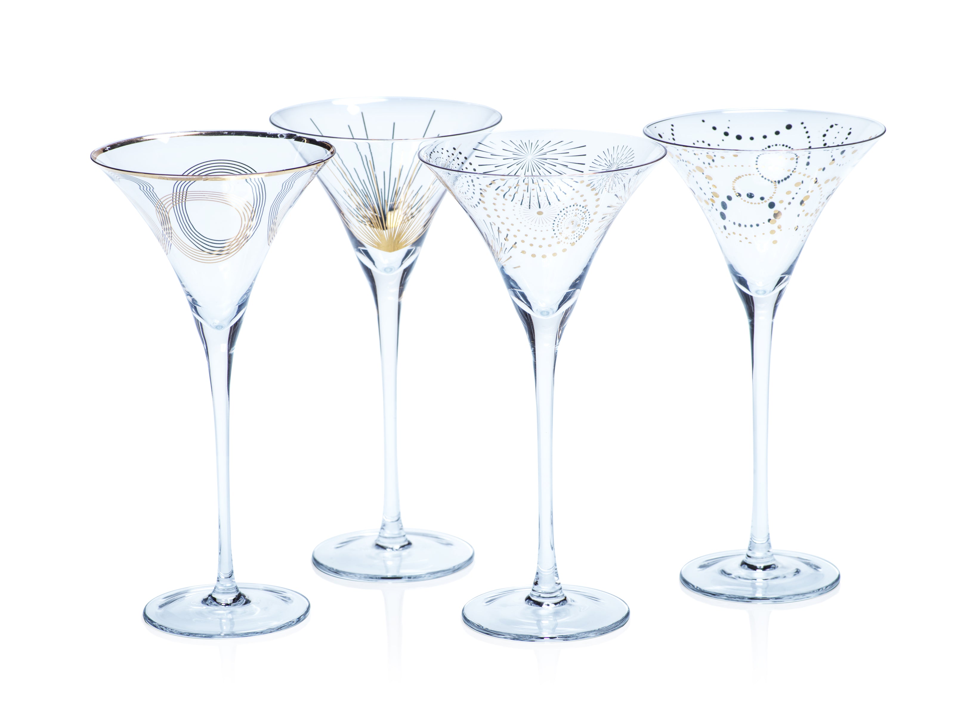 Celebration Martini Glass Assortment, Set of 4 - Drinkware by Carlyle Avenue