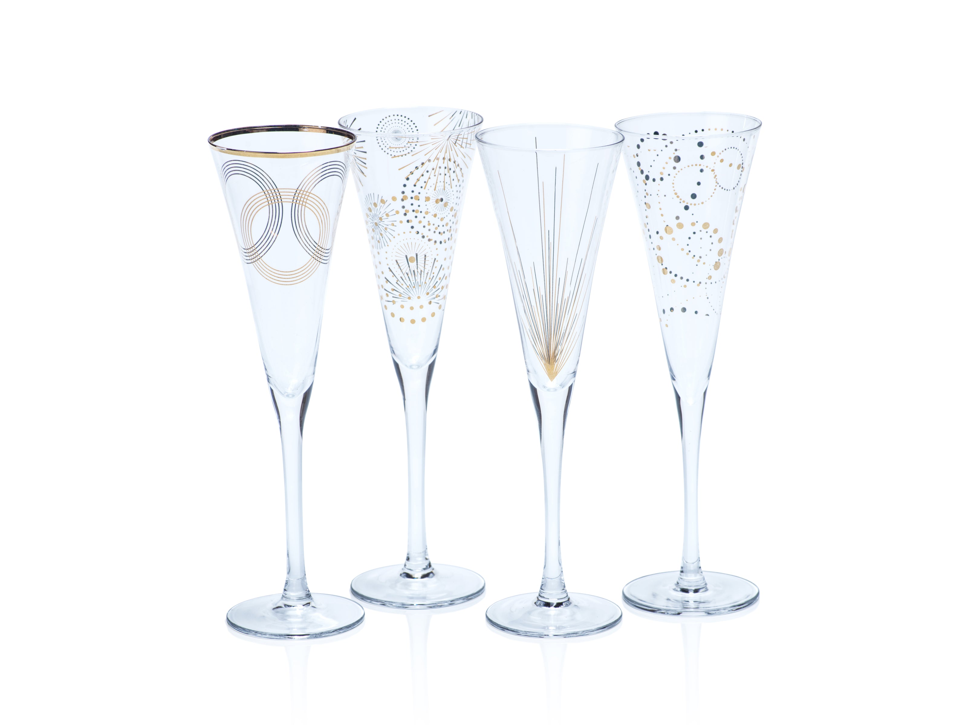 Celebration Champagne Flute Assortment - s/4 - CARLYLE AVENUE