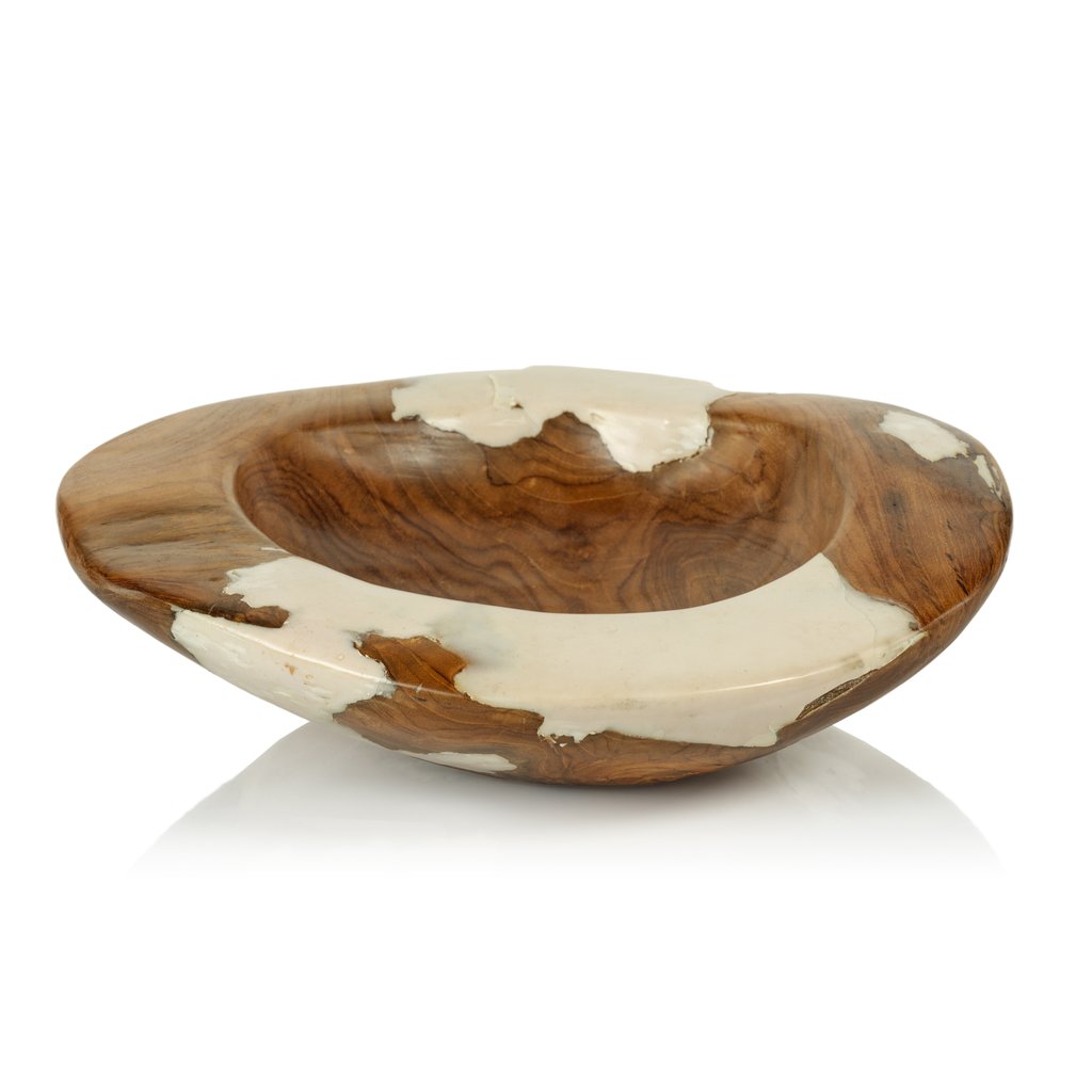 Lamala Natural Teakwood Bowl - Bowls by Carlyle Avenue