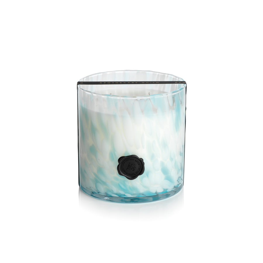 AG Opal Glass Candle - White & Blue - Sunset Beach