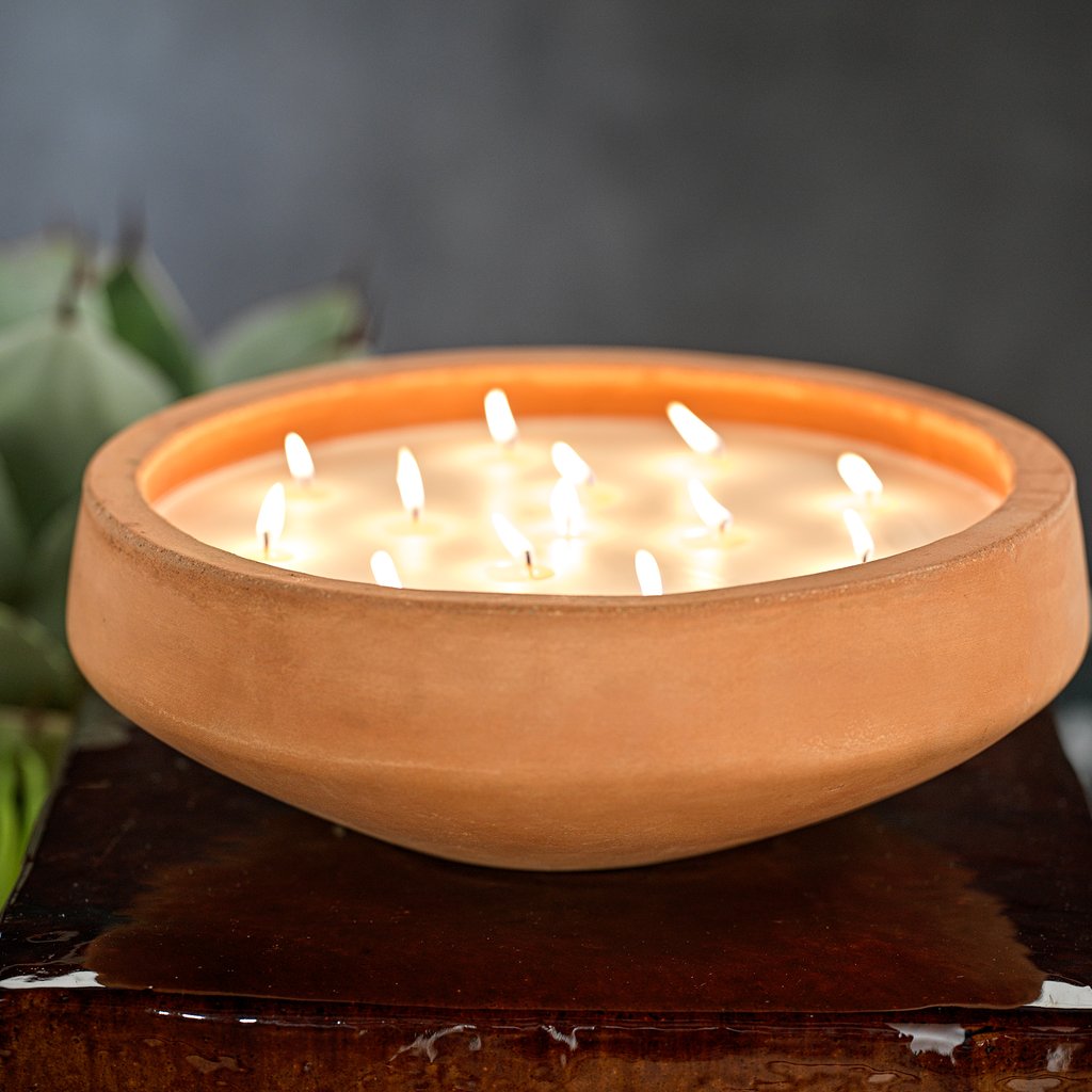 San Miguel Outdoor 16 wick Concrete Scented Candle - Terracotta