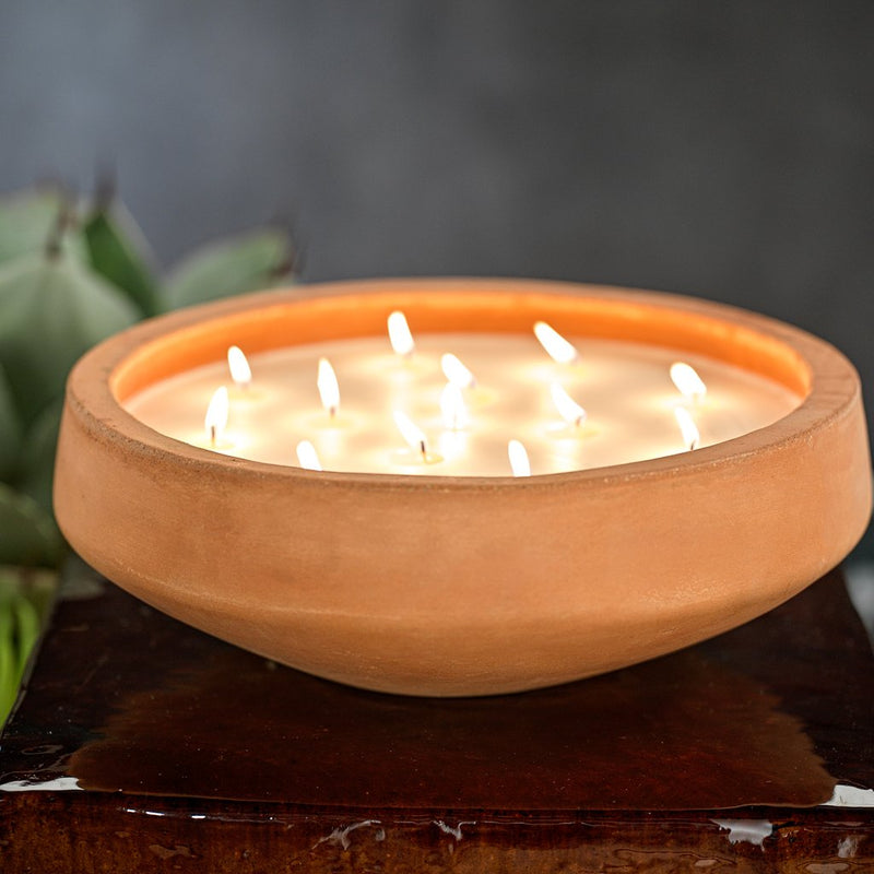 San Miguel Outdoor 16 wick Concrete Scented Candle - Terracotta - Candles by Carlyle Avenue