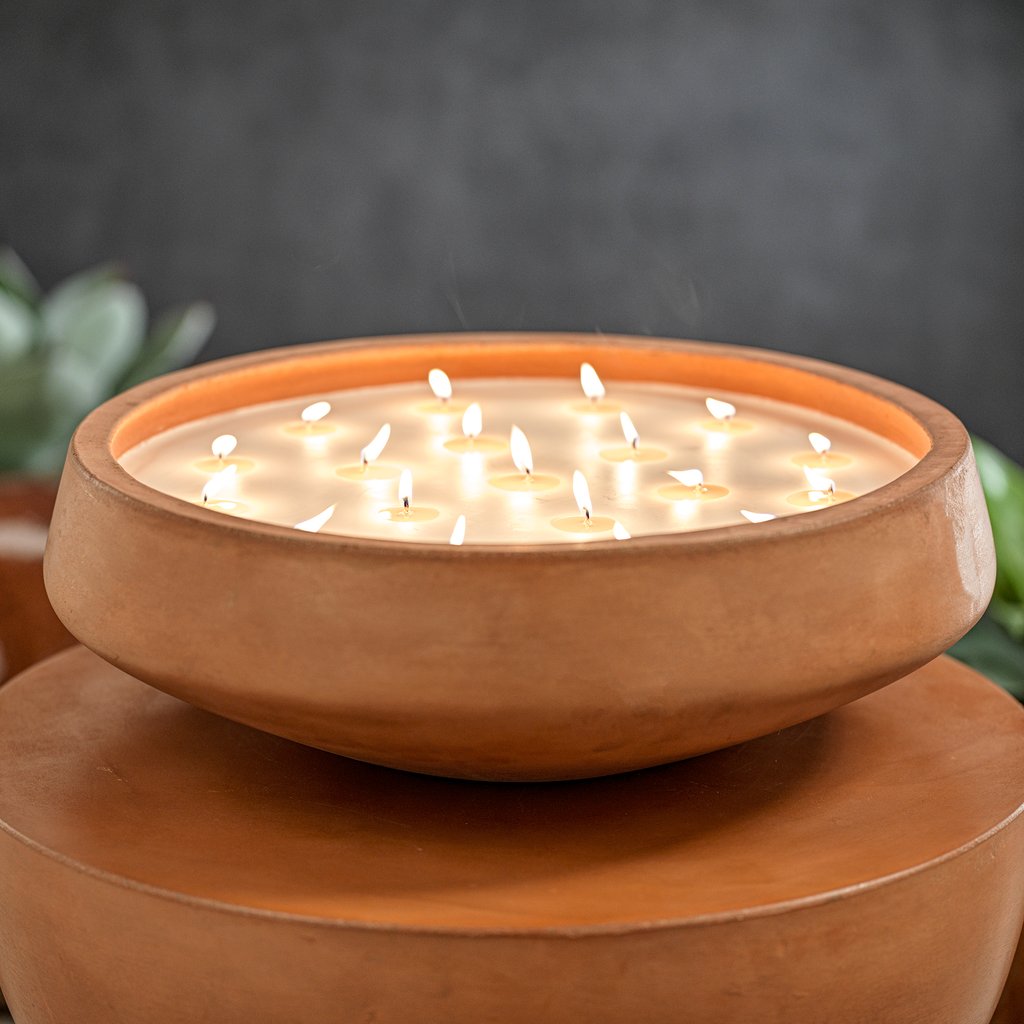 San Miguel Outdoor 20 wick Concrete Scented Candle - Terracotta