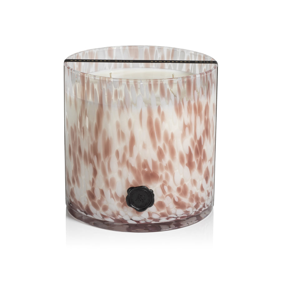 AG Opal Glass Candle - White & Taupe - Rio de Janeiro - Candles by Carlyle Avenue