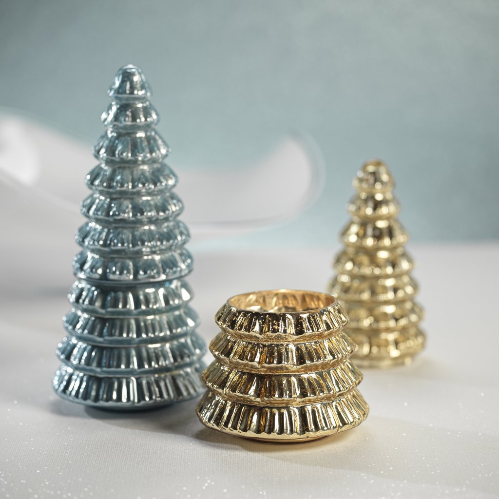 Christmas Tree Candle - Gold