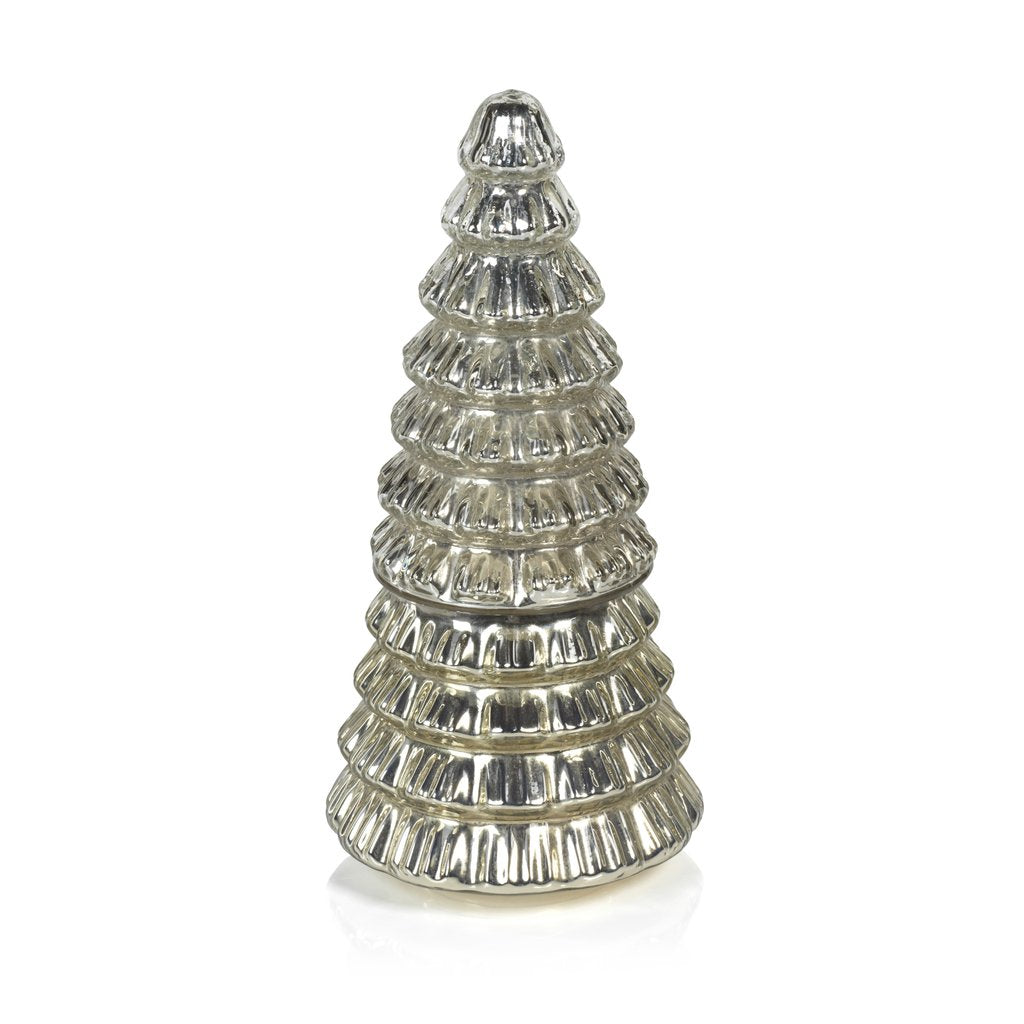 Christmas Tree Candle - Silver