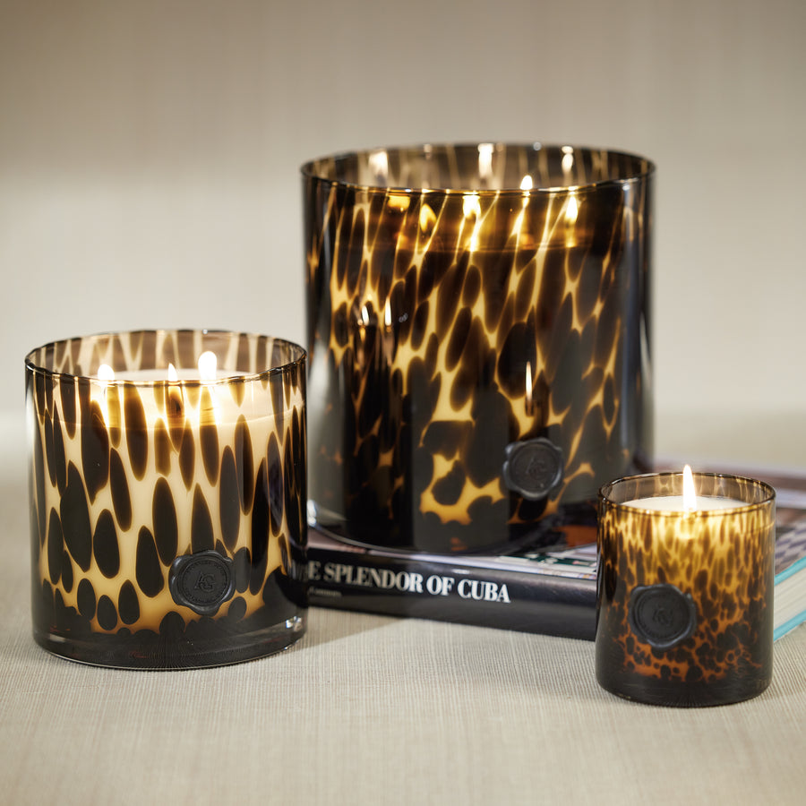 All Black Glass Candle Holders