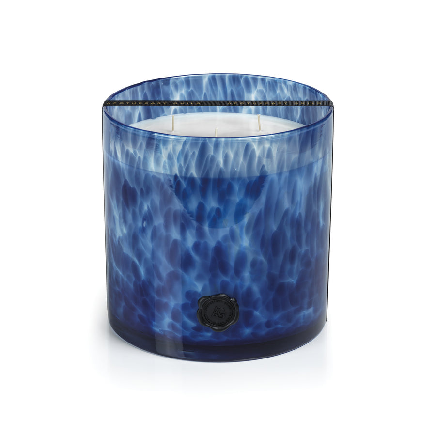 AG Opal Glass Candle - Clear & Dark Blue