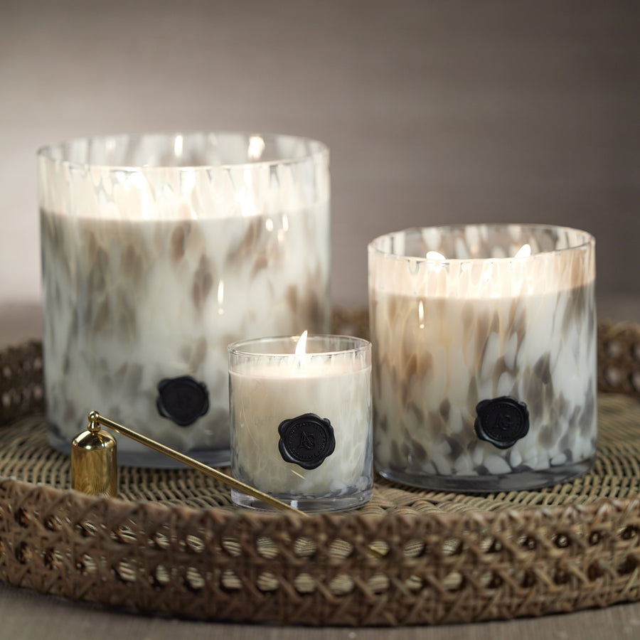 AG Opal Glass Candle - Clear & Gray