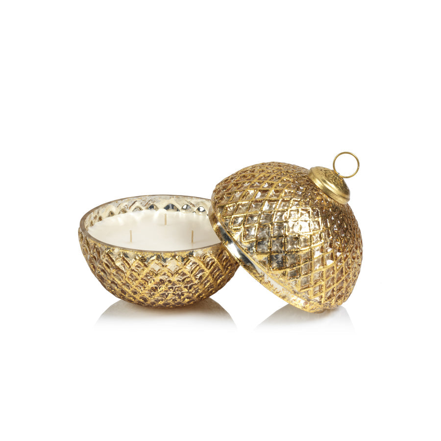 Beehive Ornament Scented Candle - Gold
