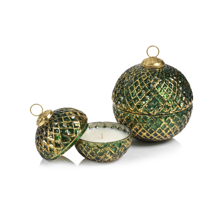 Beehive Ornament Scented Candle - Green