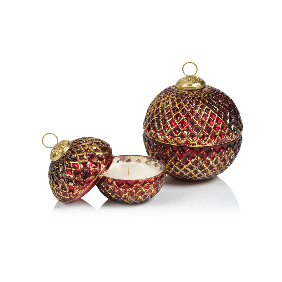 Beehive Ornament Scented Candle - Red