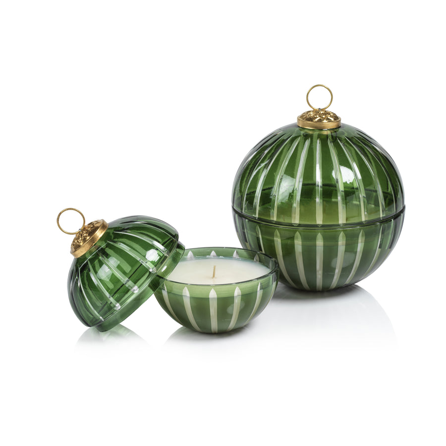 Cut Glass Ornament Scented Candle - Green