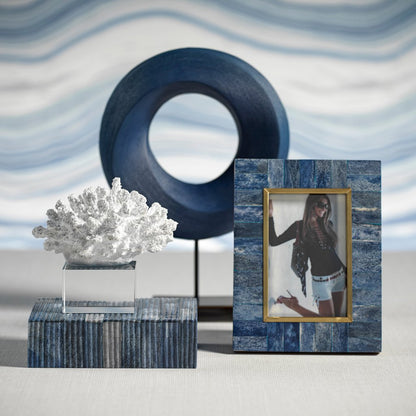 Biarritz Bone Photo Frame with Inner Brass Trim - Picture Frames by Carlyle Avenue