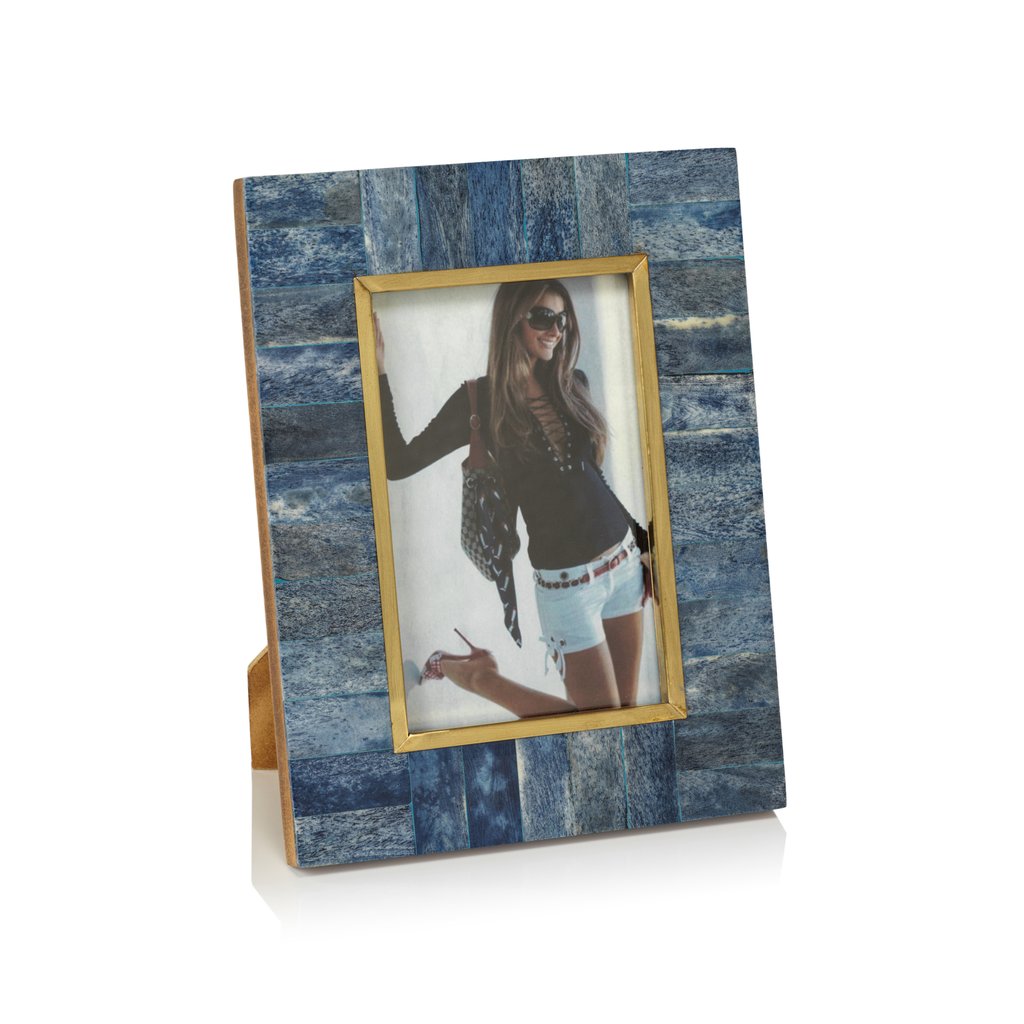 Biarritz Bone Photo Frame with Inner Brass Trim - Picture Frames by Carlyle Avenue