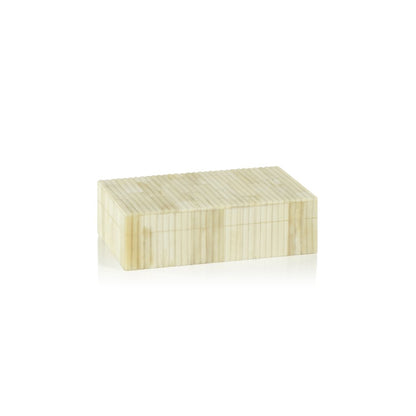 St. Ives Ribbed Bone Inlaid Box - Natural - Decorative Accessories by Carlyle Avenue