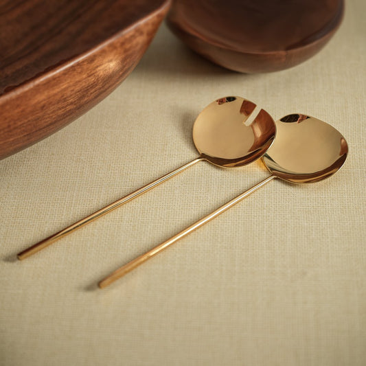 Dainty Polished Gold Server Set - Tableware by Carlyle Avenue