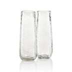 Artisan Hammered Stemless Flute - Set of 4 - Drinkware by Carlyle Avenue
