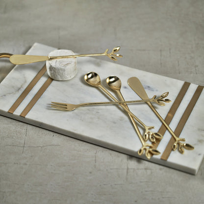 Leaves Cocktail Spreaders - Gold - Set of 4 - Cocktail & Barware Tool Sets by Carlyle Avenue