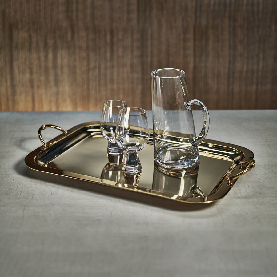 Alessia Rectangular Serving Tray - Gold