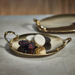 Alessia Gold Round Serving Tray