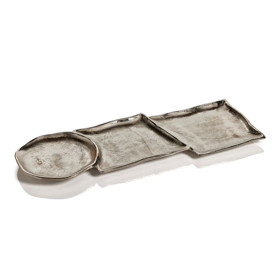 Organic Shape 3 Section Condiment Tray