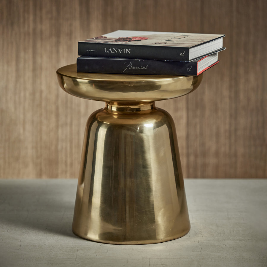 Glam Gold Metal Side Table