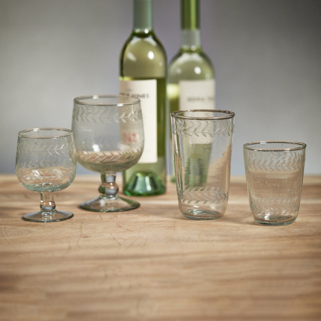 Tuscan Handmade Etched Drinkware