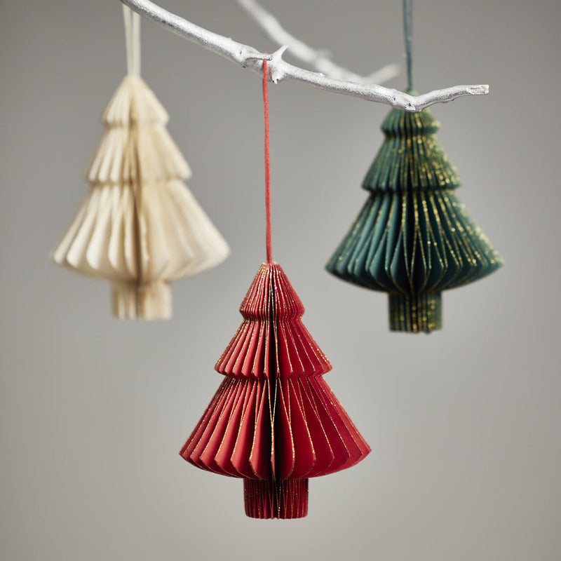 Assorted Wish Paper Tree Ornaments Box Set - Holiday Ornaments by Carlyle Avenue