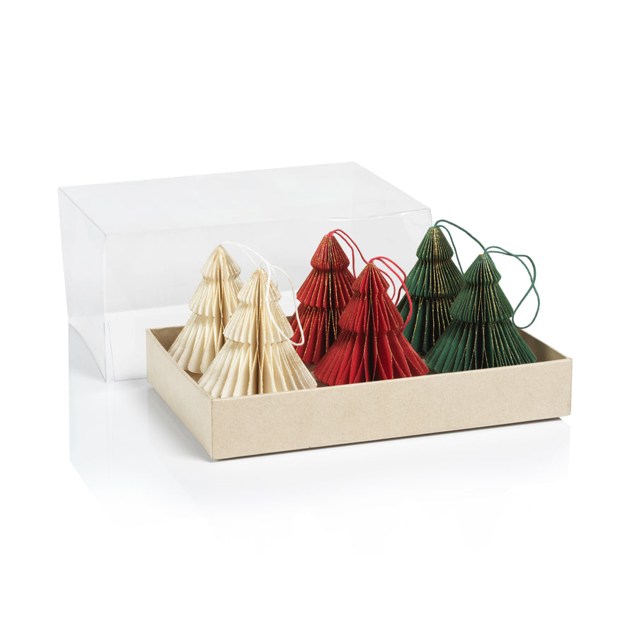 Assorted Wish Paper Tree Ornaments Box Set - Holiday Ornaments by Carlyle Avenue