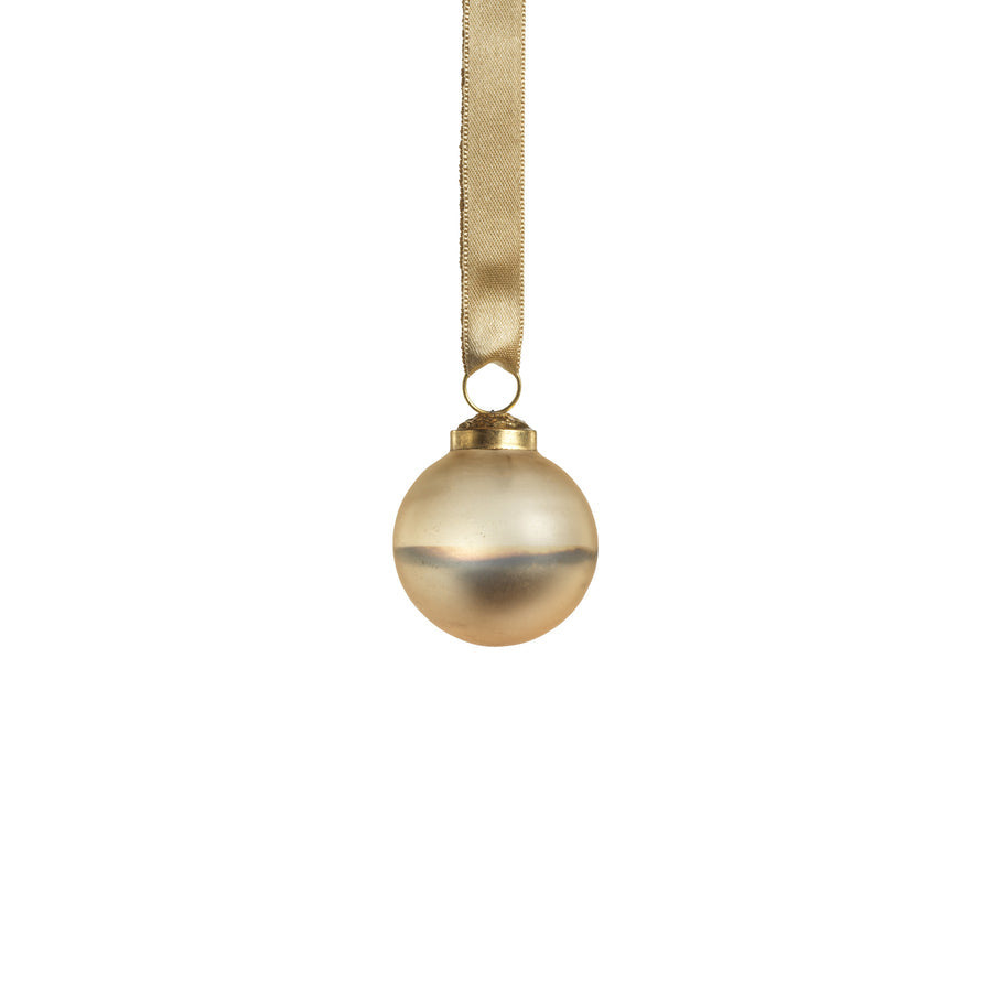 Ombre Glass Ornament - Matte Gold