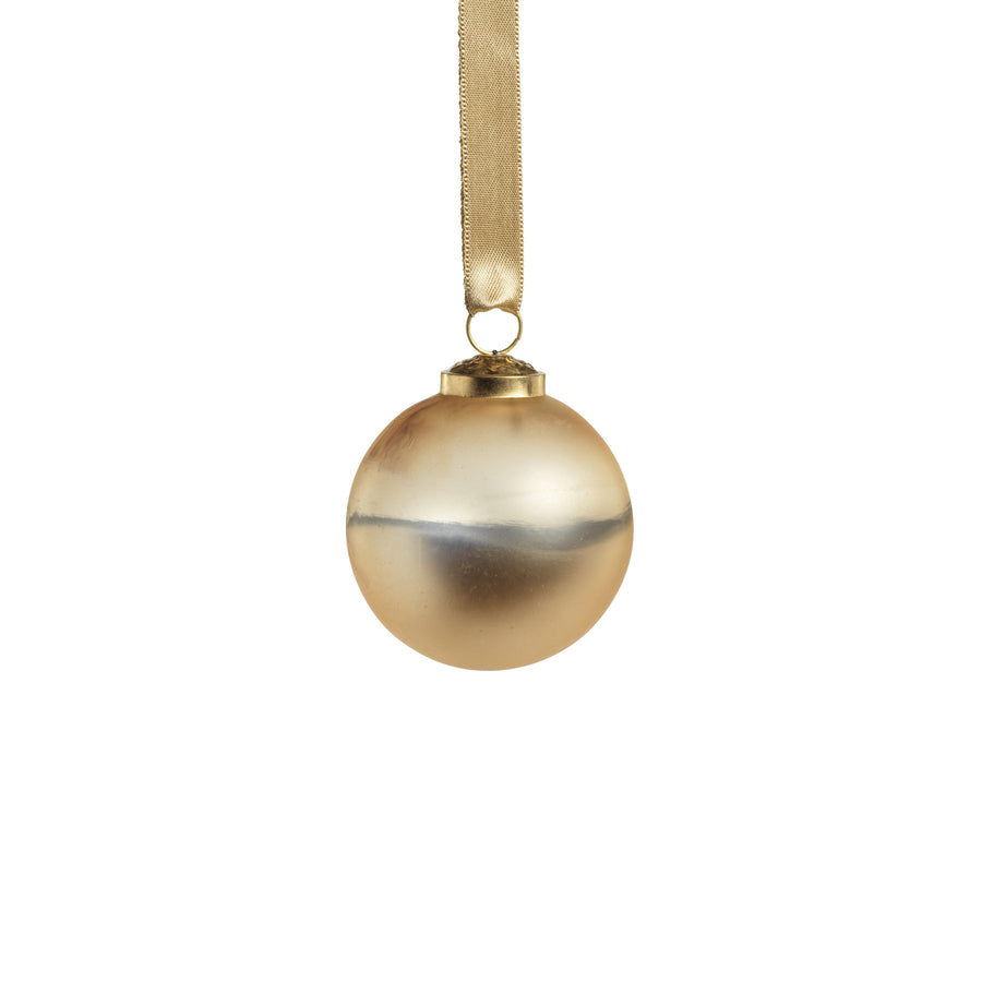 Ombre Glass Ornament - Matte Gold