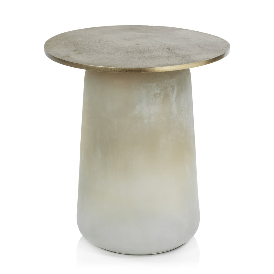 Montenegro Glass and Metal Accent Table - Tall