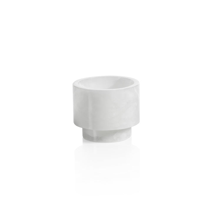 Yasmeen Polished Alabaster Stone Candle Holder - Candle Holders by Carlyle Avenue