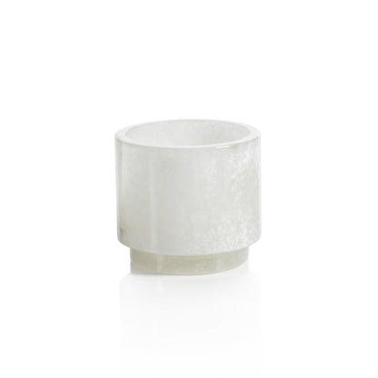 Yasmeen Polished Alabaster Stone Candle Holder - Candle Holders by Carlyle Avenue