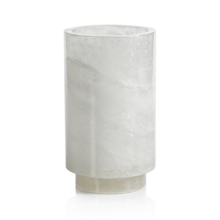 Yasmeen Polished Alabaster Stone Candle Holder / Vase / Wine Cooler