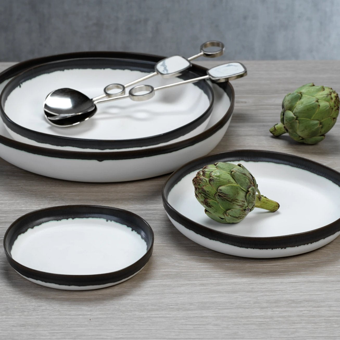 Trento White Plate Collection - CARLYLE AVENUE