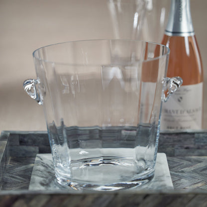 Talamar Optic Glass Ice Bucket / Cooler - Ice Bucket by Carlyle Avenue