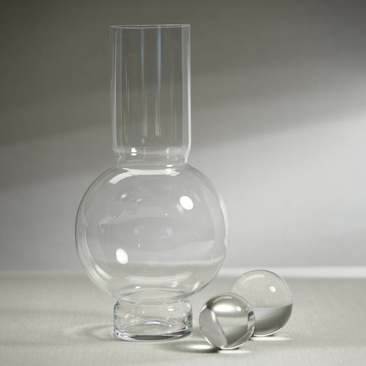 Monceau Glass Vase - Clear - Vases by Carlyle Avenue