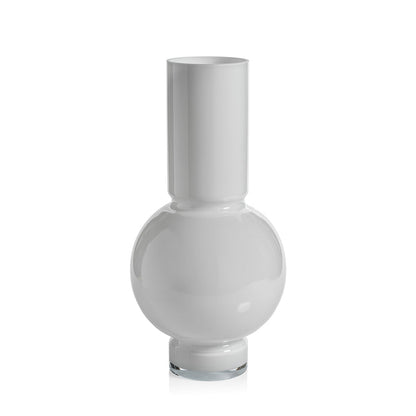 Monceau Glass Vase - White Opal - Vases by Carlyle Avenue