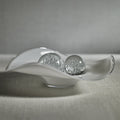 Lagoon Scissor Cut Wave Bowl - Opal White - 13.75 in - Bowls by Carlyle Avenue
