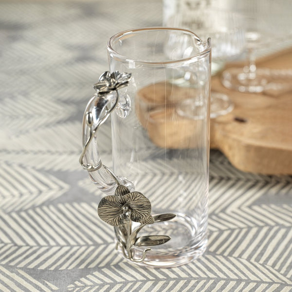 Orchid Pewter & Glass Pitcher