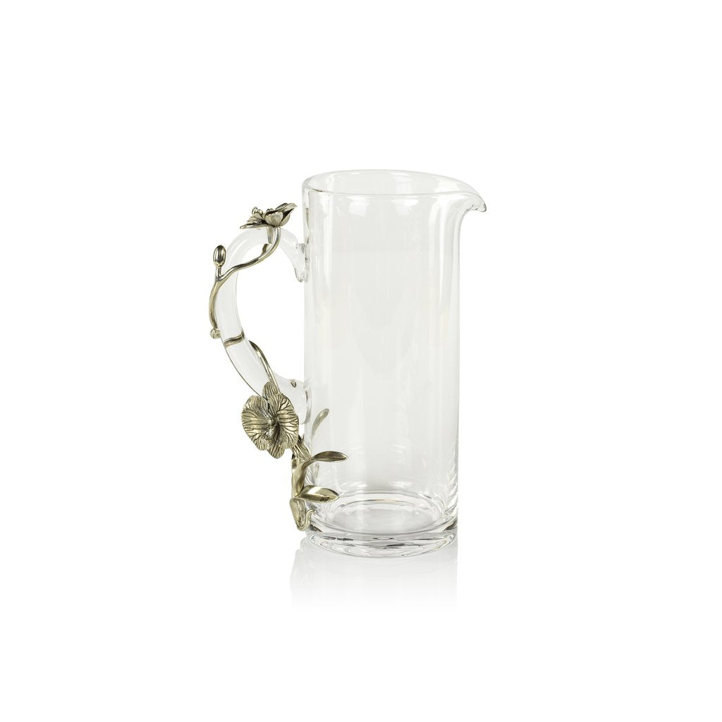 Orchid Pewter & Glass Pitcher