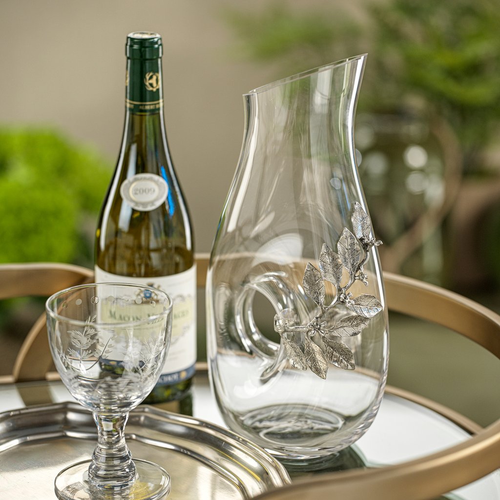 Lemon Pewter & Glass Pitcher - Drinkware by Carlyle Avenue